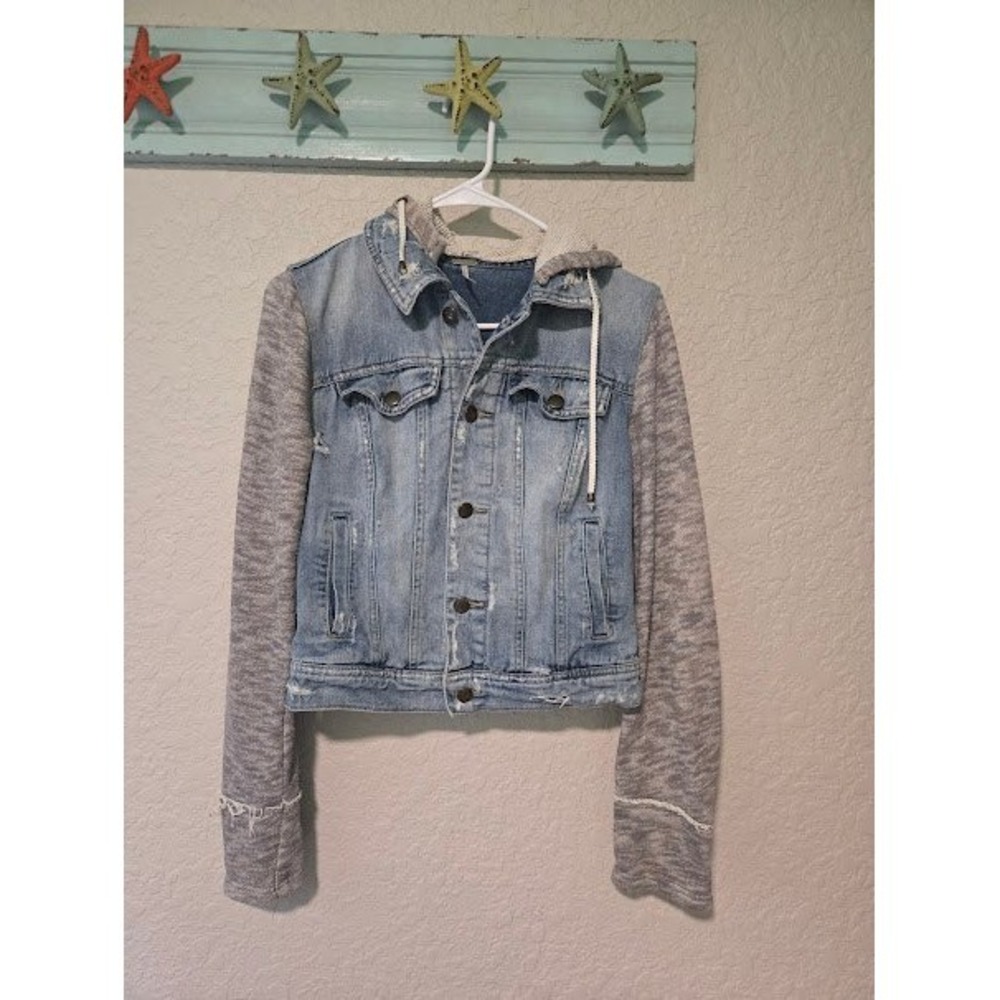 Free People Distressed‎ Denim Jacket